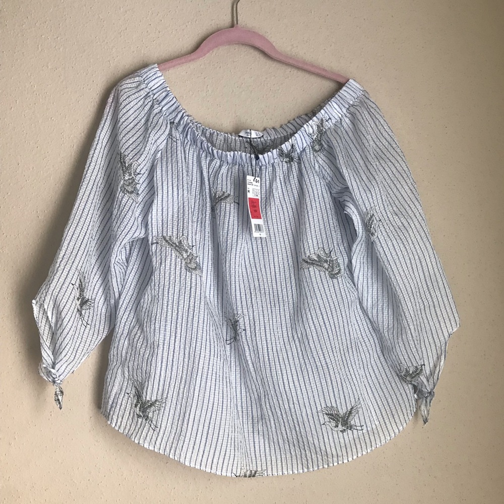 NWT Mango Off The Shoulder Blouse
